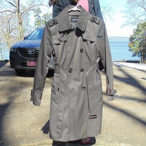 London Fog Petite Double-Breasted Trench Coat